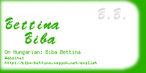 bettina biba business card
